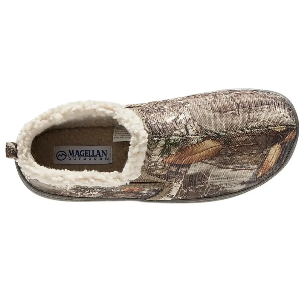 Magellan Outdoors Mens Slipper US 11 Camo Brown Tan Slip On EUC
